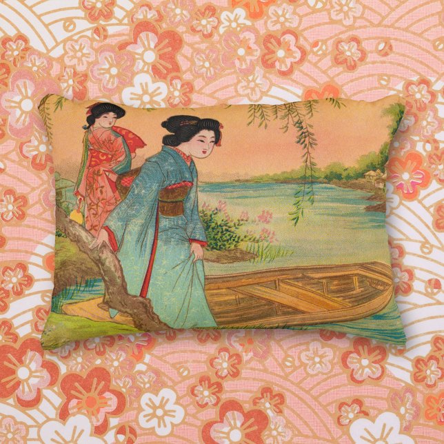 Japanese Lakeside Accent Pillow (Creator Uploaded)