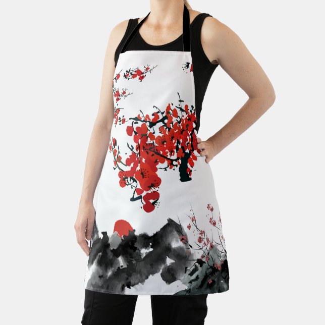 Japanese landscape All-Over Print Apron (Insitu)