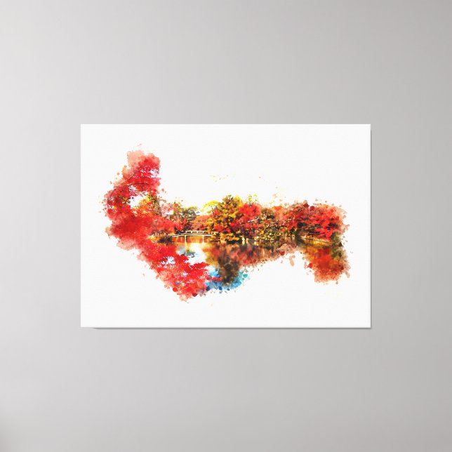 Japanese landscape canvas print (Front)