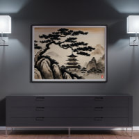 Japanese Landscape Ink Painting