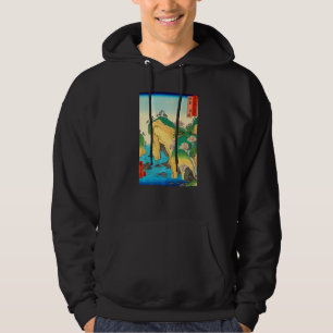 Japanese landscape Vintage Bay Cherry trees Hirosh Hoodie