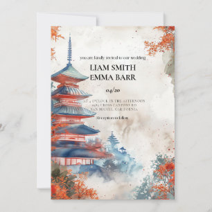 Japanese Landscape Wedding Invitation