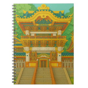 JAPANESE Landscape   Yomeimon Gate   Paper Cutting Notebook