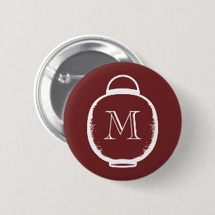 Japanese Lantern Monogram 6 Cm Round Badge