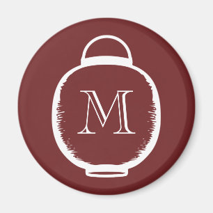 Japanese Lantern Monogram Magnet