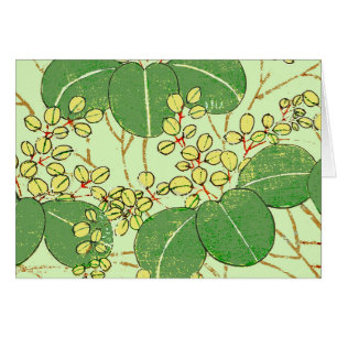 Japanese Leaf Floral Botanical Art Pattern