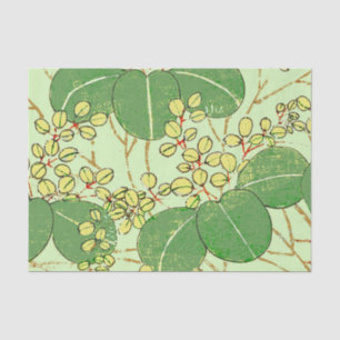 Japanese Leaf Floral Botanical Art Pattern Tissue Paper