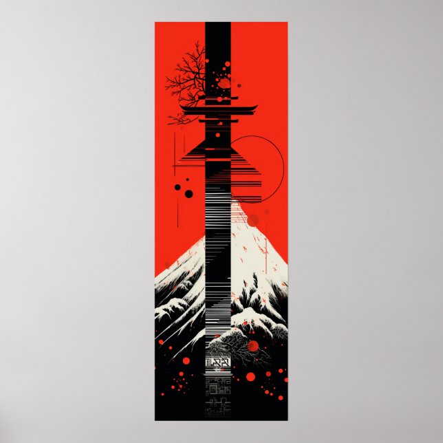 Japanese Letters Graphic Poster (Front)