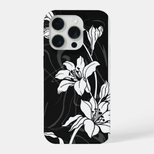 Japanese lily classic illustration  iPhone 15 pro case