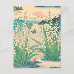 Japanese Lily of the Valley Birth Month Flower Postcard