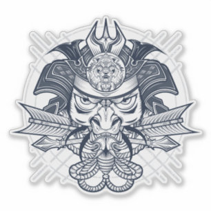 Japanese Lion Samurai Emblem