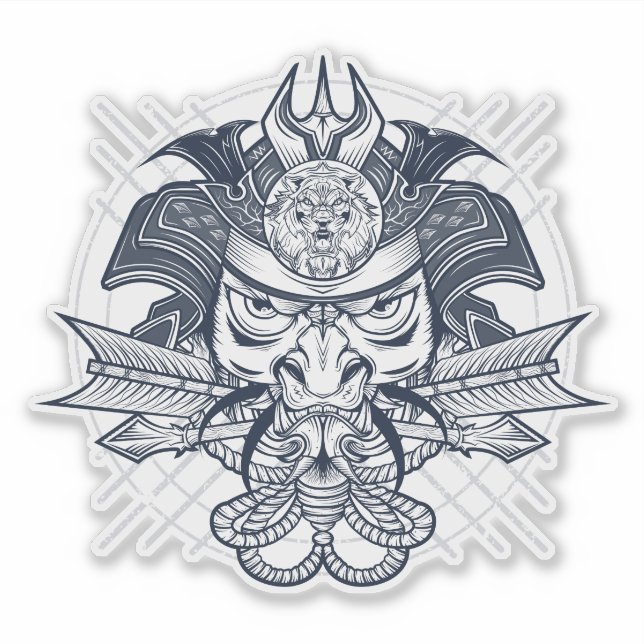 Japanese Lion Samurai Emblem (Front)