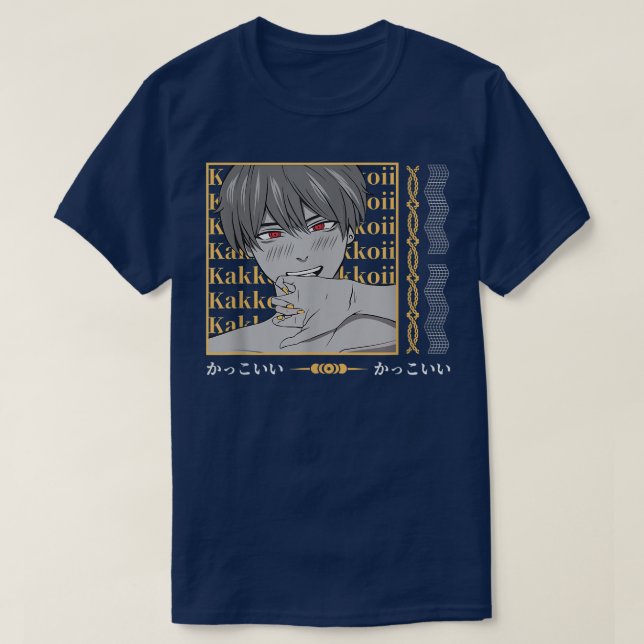 Japanese LoFi Boy Anime Otaku  Japan Aesthetic  T-Shirt (Design Front)