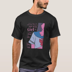 Japanese Lofi Girl Anime Character - Japan Aesthet T-Shirt