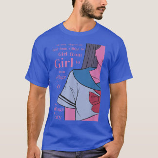 Japanese LoFi Girl Anime Character Japan Aestheti T-Shirt