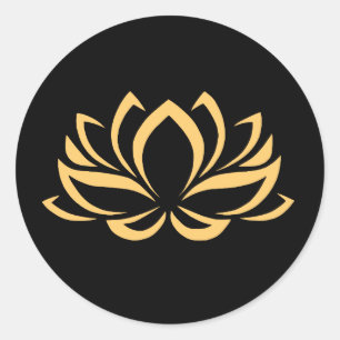 Japanese Lotus Flower Blossom Classic Round Sticker