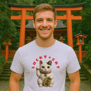 Japanese Lucky Cat Charm T-Shirt