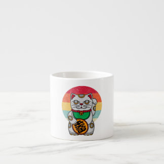 Japanese Lucky Cat Maneki Neko Kawaii Koban Feng Espresso Cup