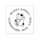 Japanese Lucky Cat, Maneki Neko Round Address 4