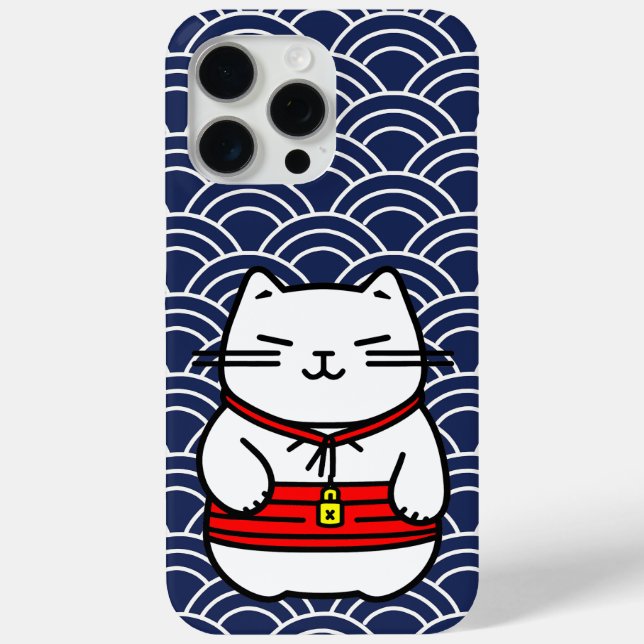 Japanese Lucky Cat or Maneki-Neko Case-Mate iPhone Case (Back)