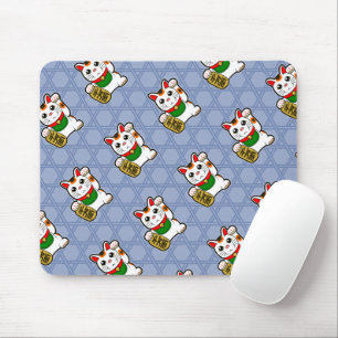 Japanese Lucky Cat Pattern Mouse Mat