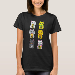 Japanese Lucky Maneki Neko Cats T-Shirt