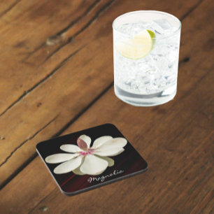 Japanese Magnolia Blossom Floral Coaster