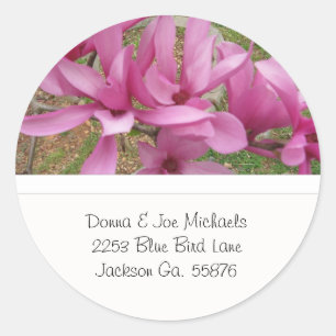 Japanese Magnolia Blossoms Address Stickers