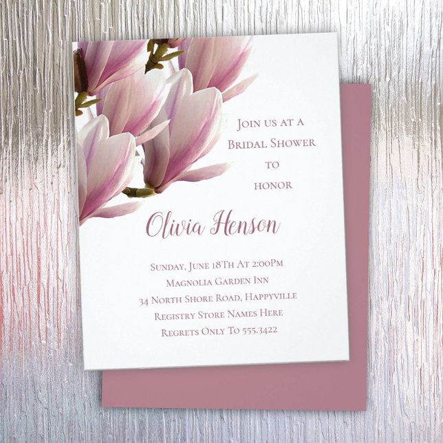 Japanese Magnolia Budget Bridal Shower Invitation Flyer (Creator Uploaded)