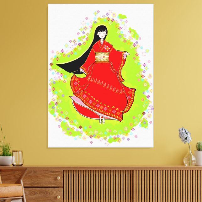 Japanese Maiko Canvas Print (Insitu(LivingRoom))