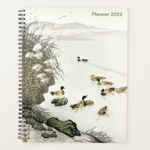 Japanese Mallard Ducks in the Water by Ohara Koson Planner