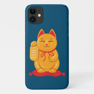 Japanese Maneki Neko Gold Cat, Symbol of Wealth iPhone 11 Case