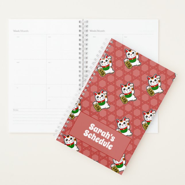 Japanese Maneki Neko Pattern Planner (Display)