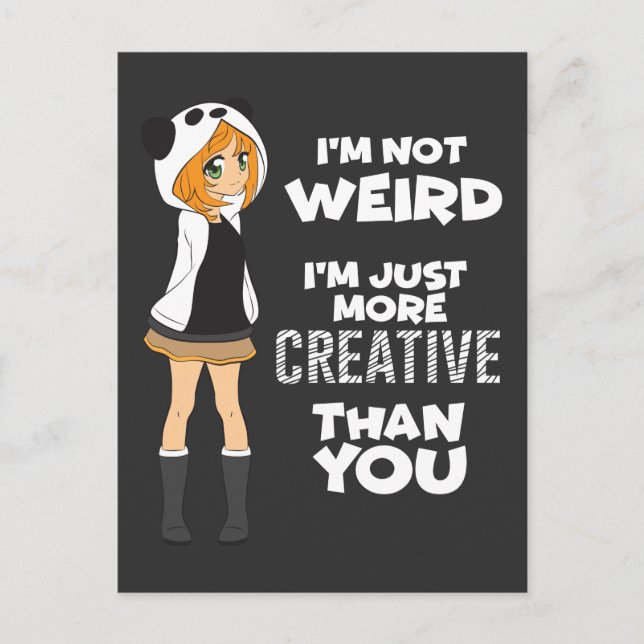 Japanese manga Gift Cute Kawaii Anime Fan Panda Postcard (Front)