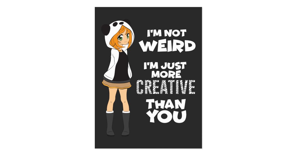 Japanese Manga Gift Cute Kawaii Anime Fan Panda Postcard Zazzle