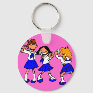 Japanese MANGA high-school girls Key Ring