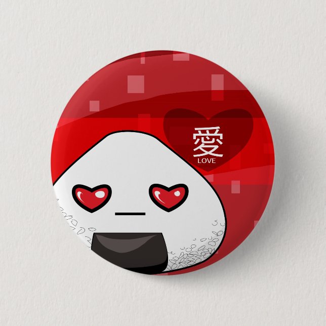 Japanese Manga Mascot 6 Cm Round Badge (Front)