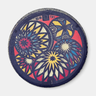 Japanese Manhole Cover Arts―Matsumoto city Magnet