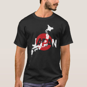 Japanese Map Flag Souvenir Distressed Japan Family T-Shirt