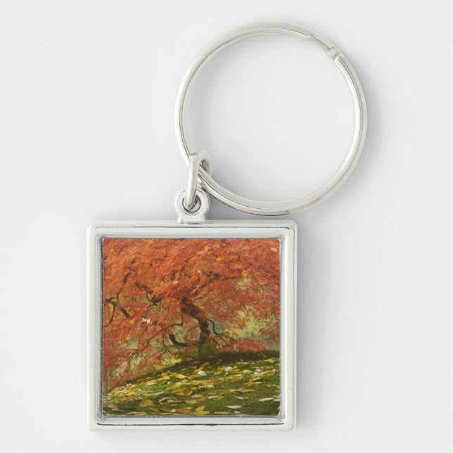 Japanese maple in fall colour key ring (Front)