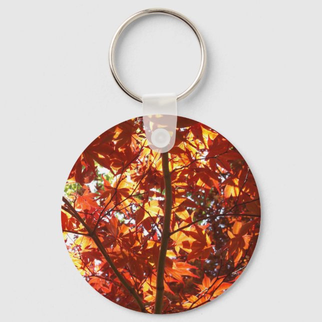 Japanese Maple in the Sun Key Ring (Front)