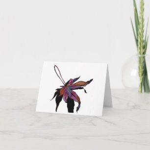 Japanese maple leaf greeting card—blank interior card
