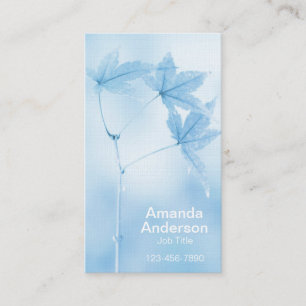Japanese Maple Leaves in Blue Business Card