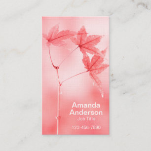 Japanese Maple Leaves in Red Business Card