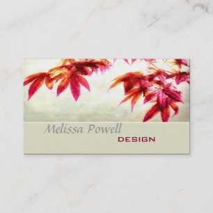Japanese maple nature art custom double sided business card