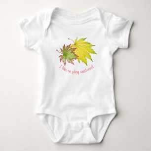 Japanese Maple on a Baby Bodysuit
