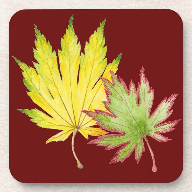 Japanese Maple on a Set of Coasters (Front)