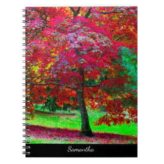 Japanese Maple Tree Spiral notebook