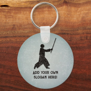 Japanese Martial Arts - Aikido - your custom text Key Ring