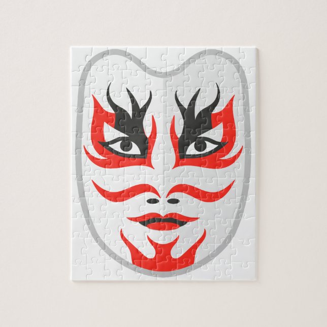 Japanese mask jigsaw puzzle (Vertical)